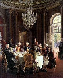 Die Tafelrunde by Adolph von Menzel . Guests of Frederick the Great at ...