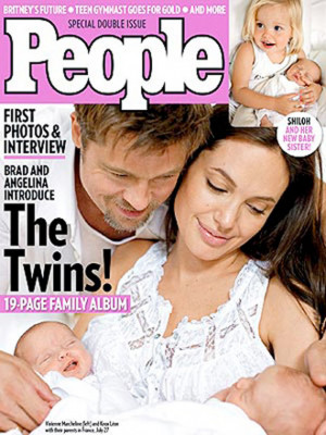 People Magazine, March 2008: Brangelina Twins