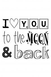 Love you to the moon and back | * Spreuken | Quotes | Zwart wit