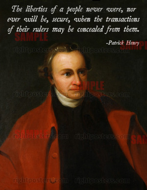 Patrick Henry Quote Poster