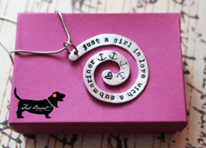 Handstamped Personalized Aluminum Spiral Quote by TheSadBasset, $22.00