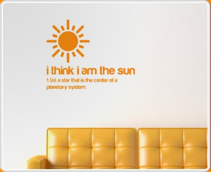 am the Sun Quote Wall Sticker