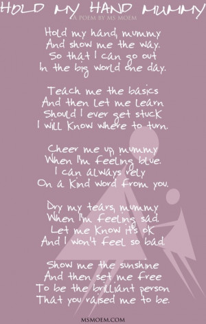 Poems For Mums, Daddy Hands Poems, Hold, Poems For Sons Baby Quotes ...
