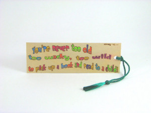 Wooden Bookmark - Hand Pyrography - Dr. Seuss Quote