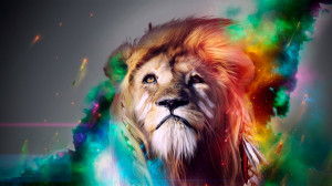 Abstract Lion