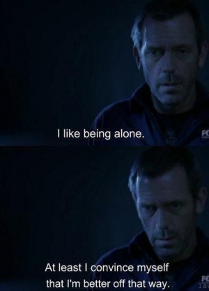 like being alone