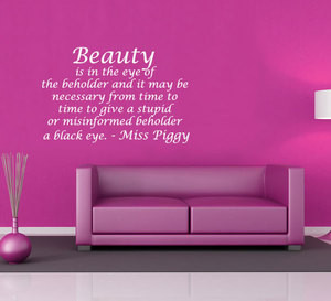 item description sticker profile miss piggy quote beauty code quote