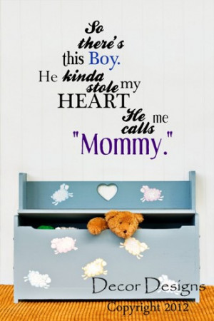 So There's This Boy Mother and Son Quote Wall Decal