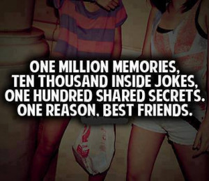 ... one hundred shared secrets. one reason, best friends. | via Facebook