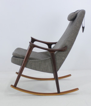 Scandinavian Modern Mahogany amp Teak Rocking Chair Designed by Ingmar