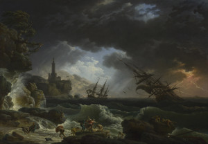 Claude Joseph Vernet 'A Shipwreck in Stormy Sea' 1773