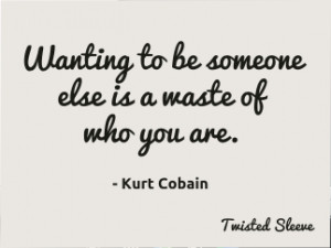 OMG. We spend so much of our lives trying to fit in and be like the ...