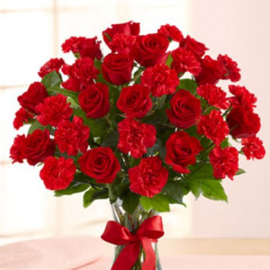 Red Rose and Carnation Bouquet – $89.99