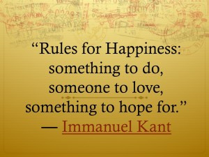 ... quote from Immanuel Kant is so profound - there really only 3 things