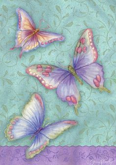 Butterflies Dragonflies, Butterflies Illustration, Dekupaj Seramik ...