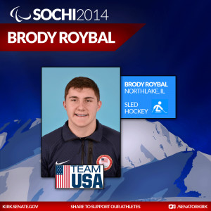 Cheering on Paralympian Brody Roybal