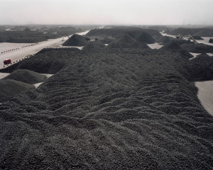 Coal hills spread as far as the eye can see in Tanggu harbour