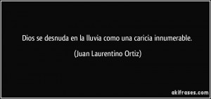 ... en la lluvia como una caricia innumerable. (Juan Laurentino Ortiz