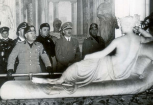 ... details a visit Hitler made with Mussolini to a Roman art gallery