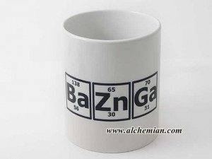 Bazinga! Sheldon Cooper quote, periodic table, mug