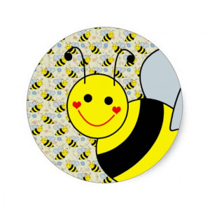 Cute Bee Sleek Bumper Sticker
