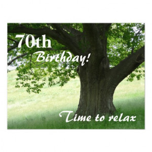 70th Birthday Party-Relax/with Quote Custom Invite from Zazzle.com