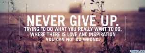 never give up facebook cover for timeline