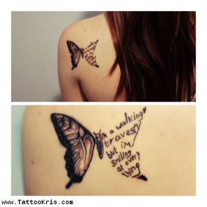 Butterfly Tattoos with Words