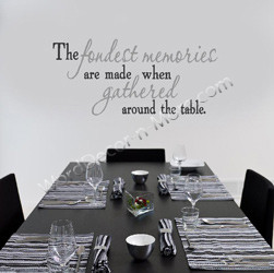 the fondest memories dining room wall words spice up your dining room ...