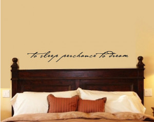 Bedroom Wall Decal Bedroom Decor Shakespeare Quote by NewYorkVinyl