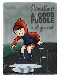 Splashing in a puddle