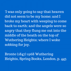 This is the scene where Catherine tells Nelly that Heathcliff is more ...