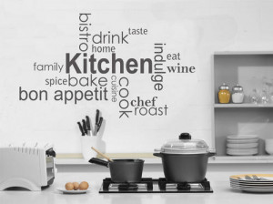 kitchen vinyl words wall quotes a wall quotation above the