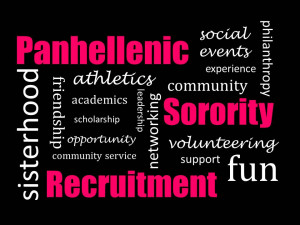 Panhellenic Sorority Recruitment Events Planned