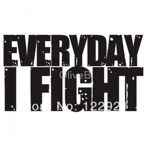 High Quality MMA star Chael Sonnen Everyday I Fight quotes 100% Cotton ...