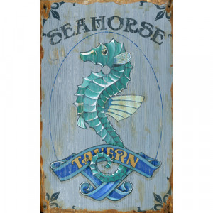 Vintage Signs Red Horse Seahorse Vintage Advertisement Plaque ...
