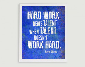 ... Kevin Durant Hard Work Beats Talent Inspirational Quote - OKC Thunder