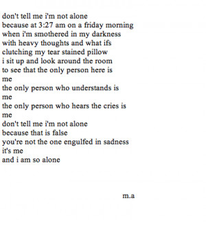 depressed and alone