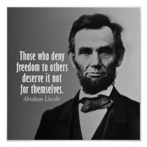 Abraham Lincoln Quote on Slavery Print