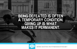 Being defeated is a temporary condition