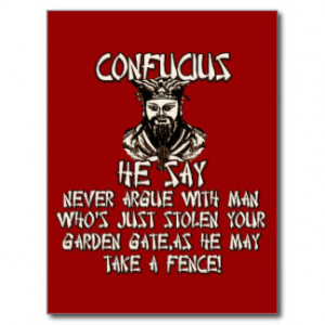 Funny Confucius he say Post Card