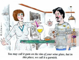 cartoon woman drinking wine