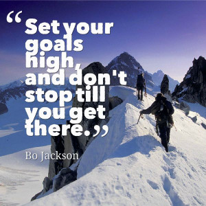Set your goals but do not frustated