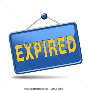 expired sign expiration date for expired product or food - stock photo
