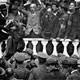 Billy Hughes speaking at Martin Place]