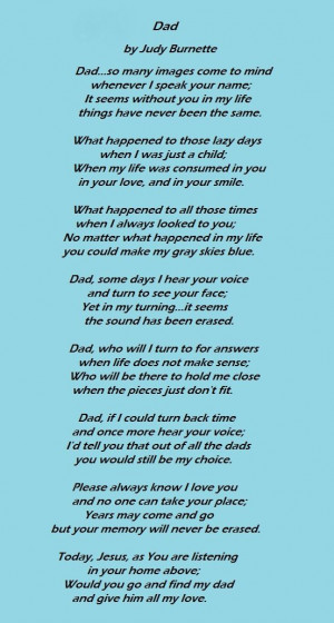 Missing you dad
