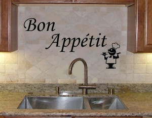 Bon Appetit with Chef Kitchen Wall Art Decal