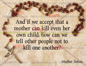Mother Teresa Pro-Life Poster