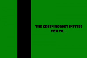of course your green hornet decorations should be green and
