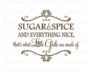 Sugar and Spice and Everything Nice Wall Decal - Girl Wall Decals ...
